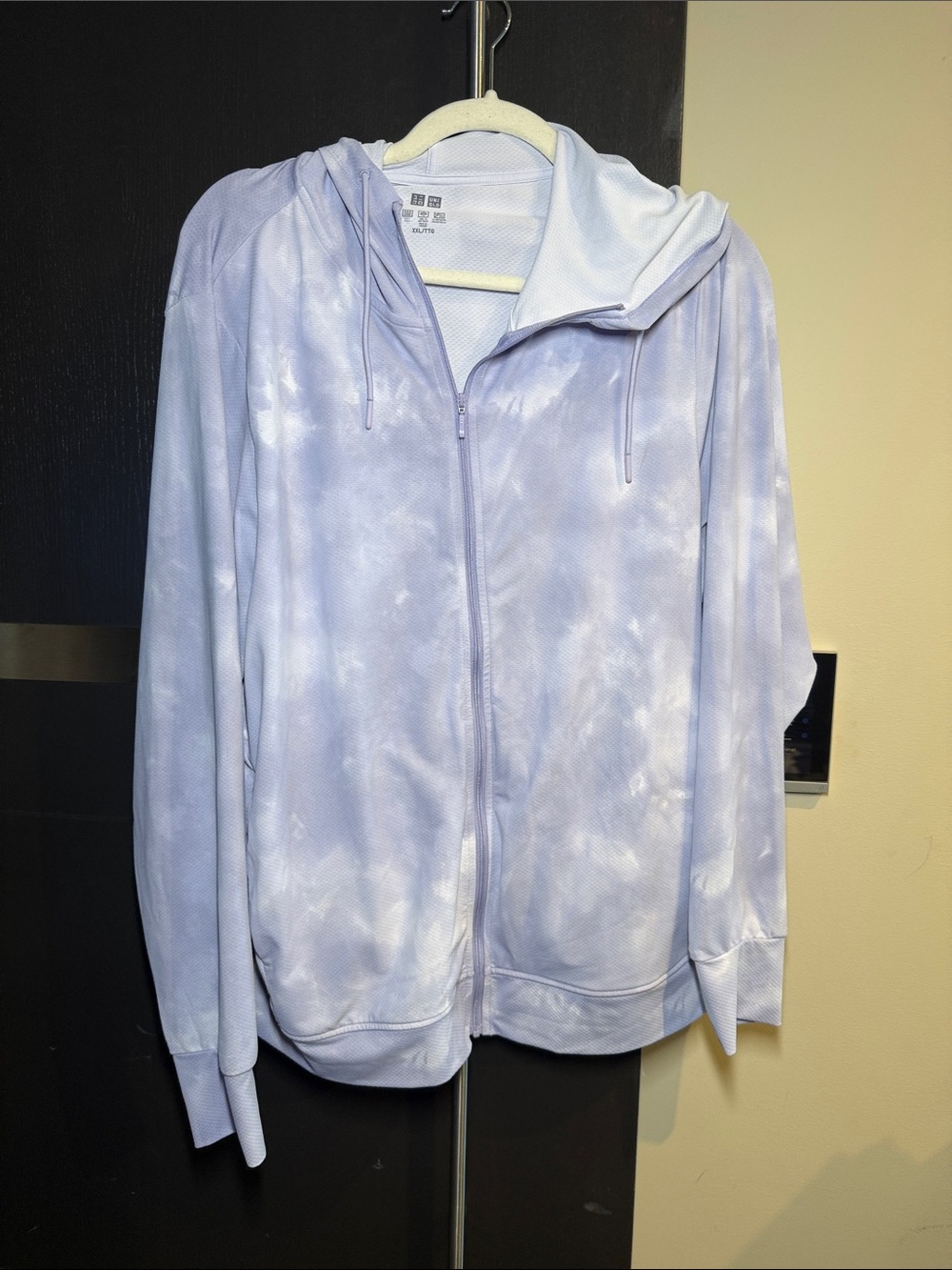 Uniqlo Lavender Tie-Dye Zip Hoodie